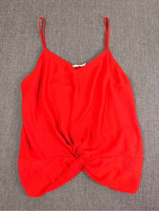 Lush Tops - Lush Red Twist-Knot Spaghetti Strap Cami Size Medium